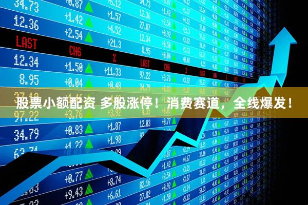 股票小额配资 多股涨停！消费赛道，全线爆发！